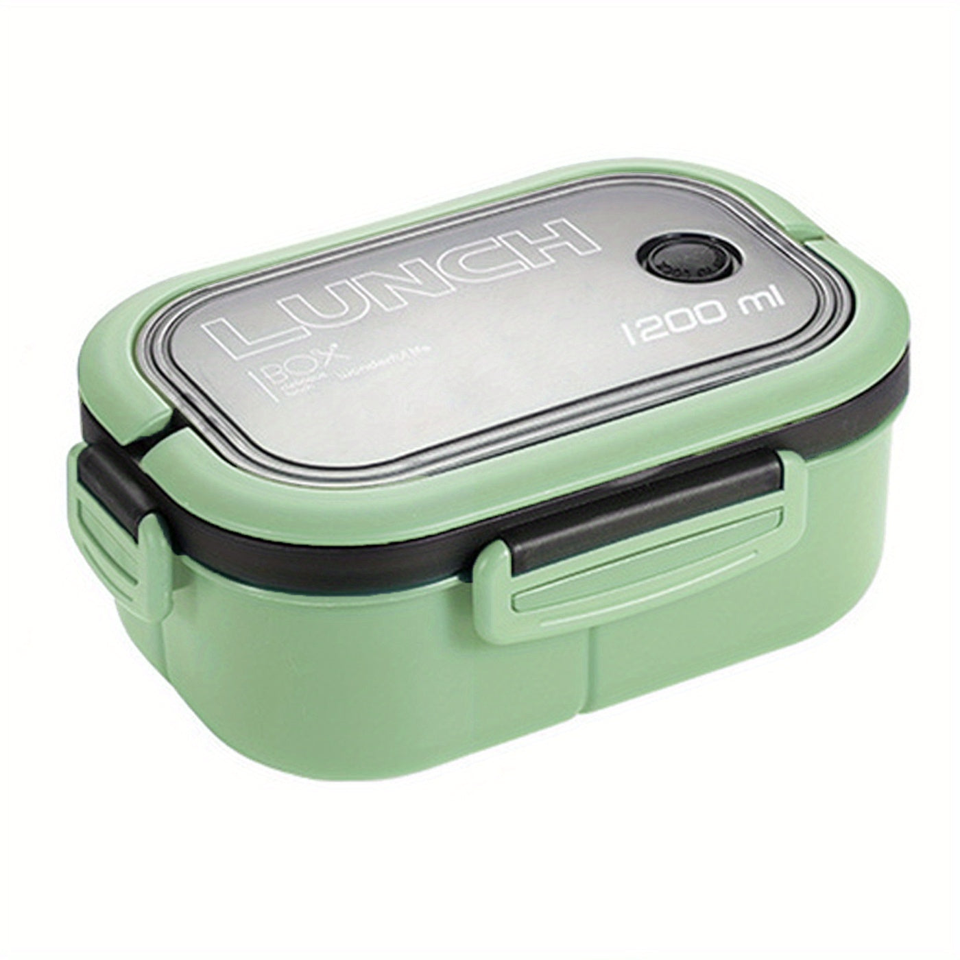 Double Layered Bento Lunch Box with Spoon & Fork, High Capacity Plastic Food Containers, Leakproof, Microwave Safe, Manual, Rectangle, No Electricity Needed,Back to School