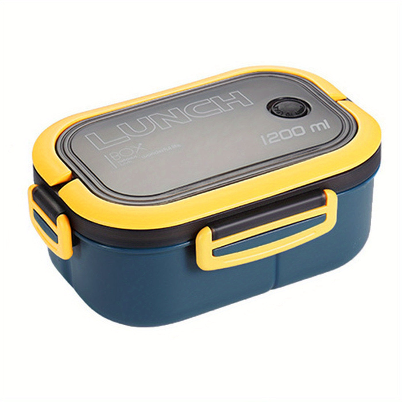 Double Layered Bento Lunch Box with Spoon & Fork, High Capacity Plastic Food Containers, Leakproof, Microwave Safe, Manual, Rectangle, No Electricity Needed,Back to School