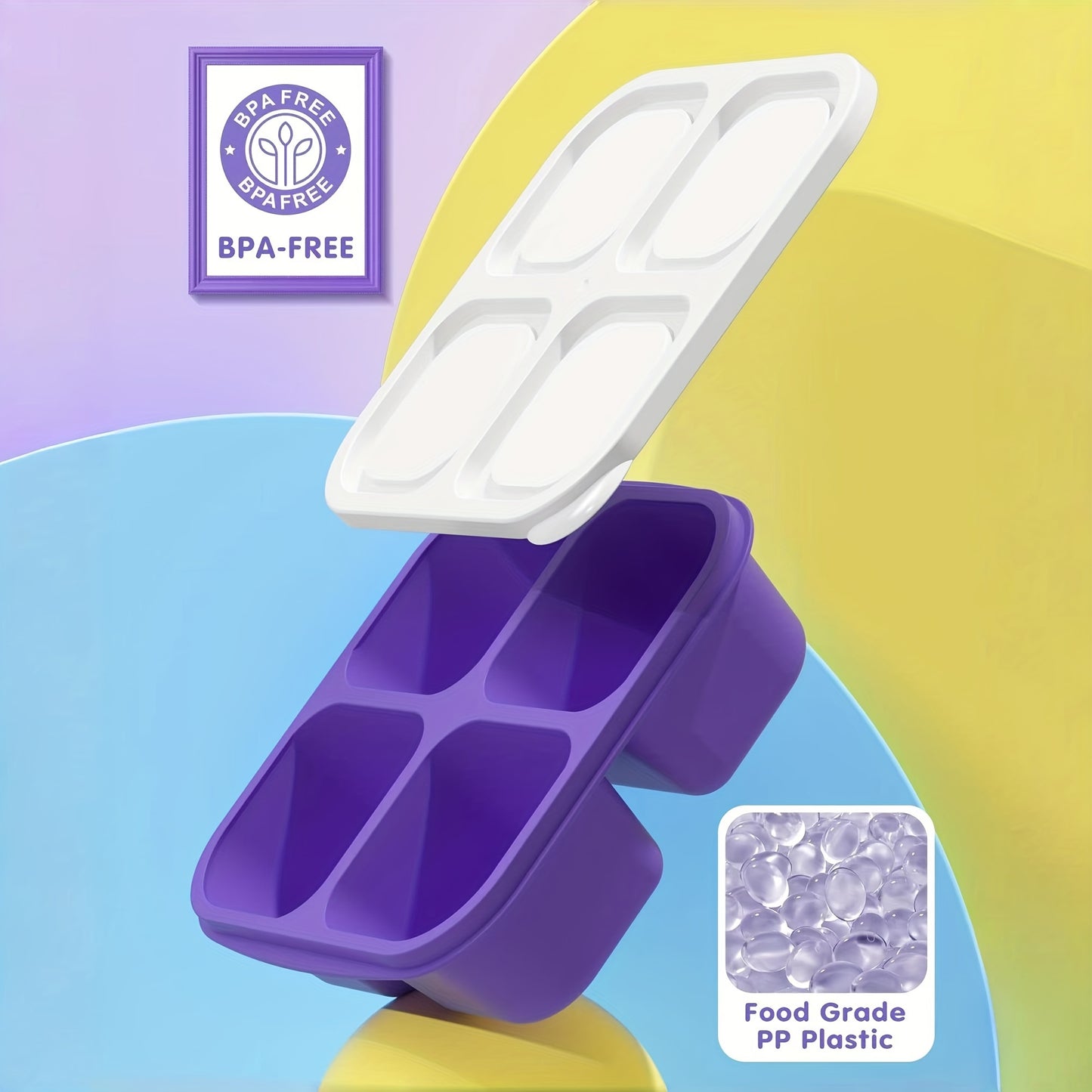 5-Pack Reusable Bento Boxes, 4-Compartment Food Storage Containers, Divided Lunch Boxes for School, Work, Travel, Dishwasher Safe, Plastic, Rectangular Shape, Manual, No Power Required,Back to School