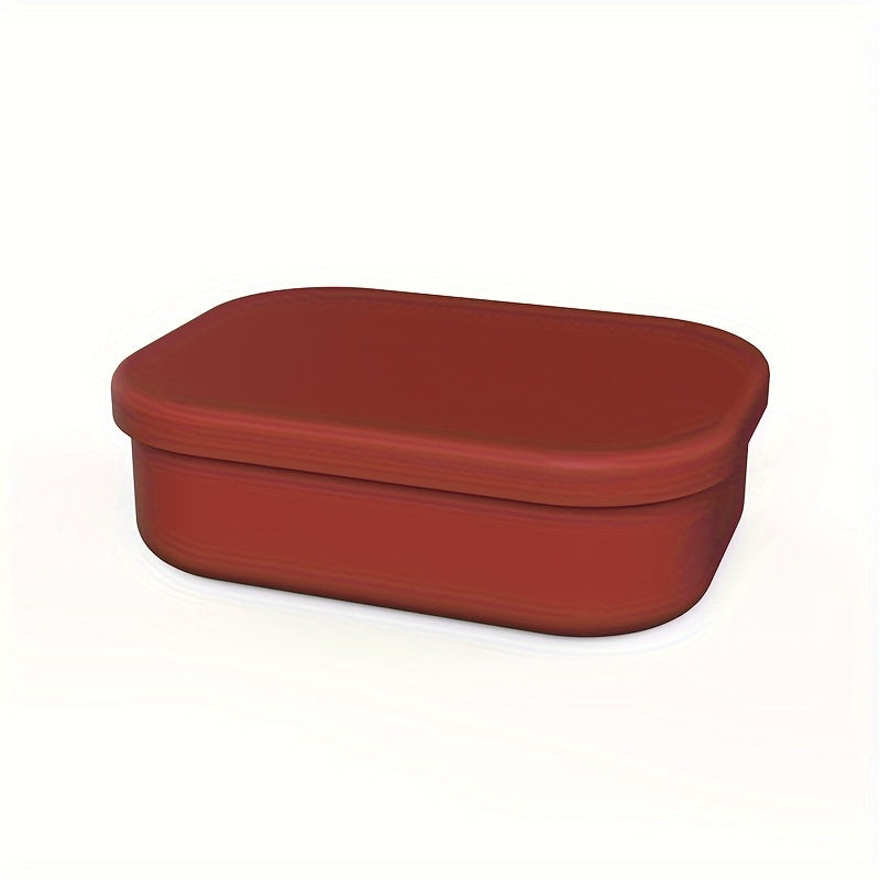 Silicone Bento Lunch Box Set - Microwave Safe, Leakproof Food Storage Container with 4 Compartments for School, Office, Camping & Picnics,back to school